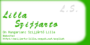 lilla szijjarto business card
